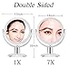 Gotofine 1X & 7X Magnifying Double Sided Makeup Mirror, Magnification Cosmetic Mirror with 360 Degree Rotation - Clear & Transparent