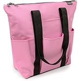 3 Pocket Zippered Tote (Pink)