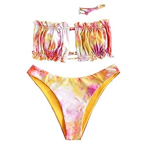 ZAFUL Tie Dye Bandeau High Cut bikini set badmode badpak