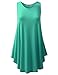 URBANCLEO Womens Scoop Neck Sleeveless Elong Tunic Top Shirt Mint XLarge