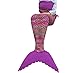 Ustide Princess Rose Red Mermaid Tail Blanket Colorful Girls Mermaid Blanket, 59