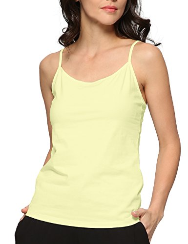 GYS Womens Essential Adjustable Camisole Tank Top (L,Yellow)