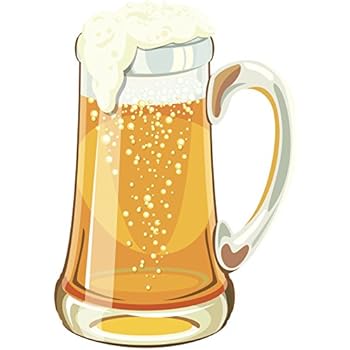 Amazon.com: Large Lager Beer Mug Cartoon #2 Vinyl Decal