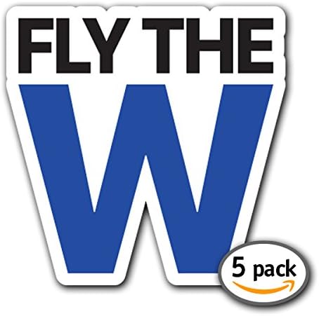 FLY THE W CHICAGO - [CUSTOMI] Decal Sticker for Car Truck Macbook Laptop Air Pro Vinyl (5 Pack)