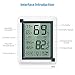(New Version) Indoor Thermometer with Humidity Monitor, Wireless Digital Humidity Monitor with Backlight, Thermometer Humidity Monitor for Home, Office, Greenhouse (Battery Not Included, Silver)