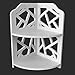 HornTide Brief Fashion Organizer Storage Rack 2-Tier Corner Shelf for Cosmetic Doll Potted-Plant Vitamins Supplements Caddy DIY Desk Table Decoration Wood-Plastic Composites White