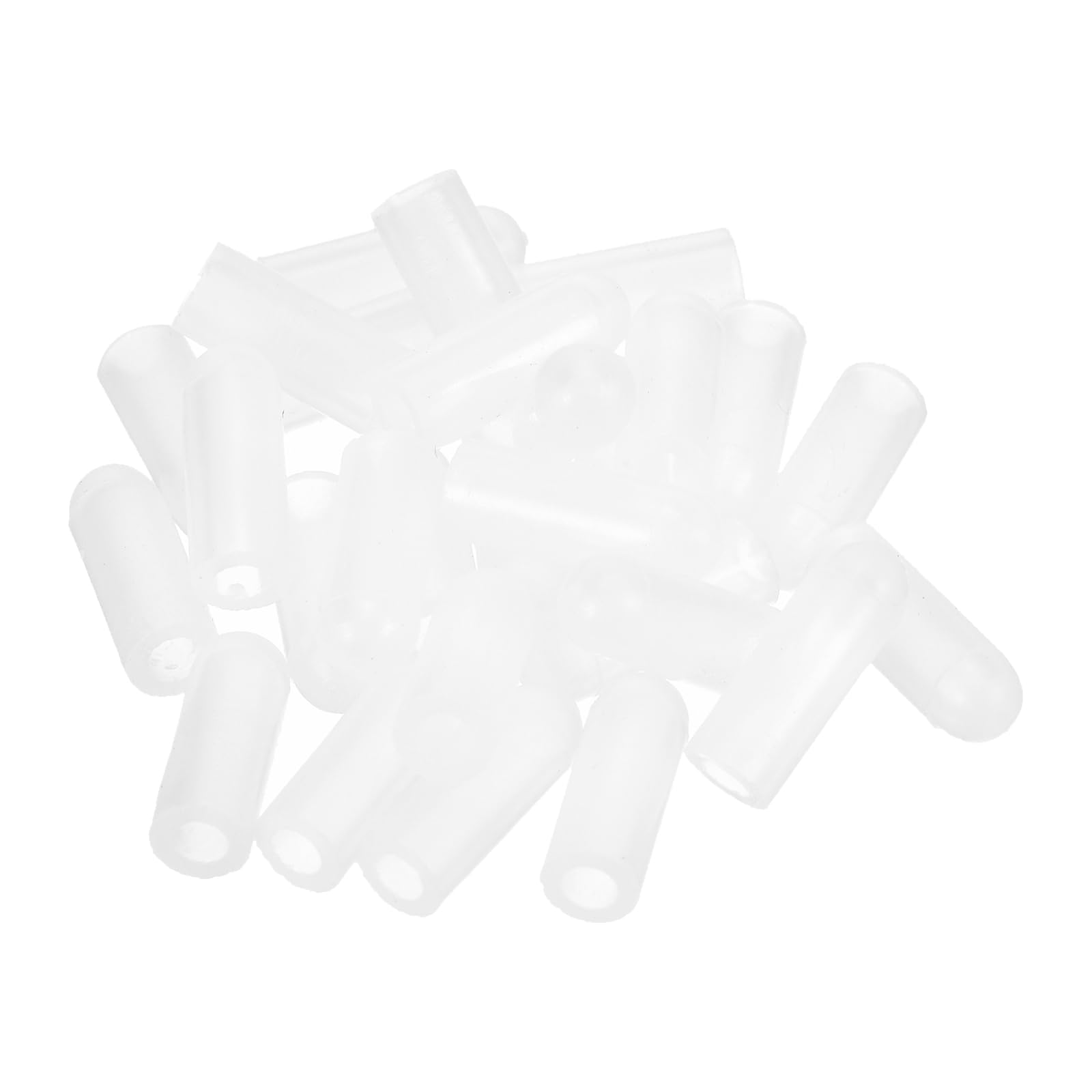 Photo 1 of uxcell 28Pcs Silicone End Caps, 3.5mm(1/8") ID 13mm(1/2") Height Round Rubber Elastic Screw Thread Protectors Soft Flexible Screw Bolt Covers Caps for Metal Tube Rod Bolt, Clear
