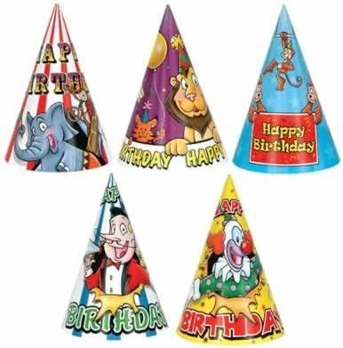 Circus Birthday Hats (asstd designs) Party Accessory  (1 count)