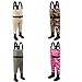 NEYGU Toddler & Children's Breathable Waterproof Waders Bootfoot Chest Waders,Kids Wader with Boots