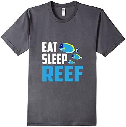 Men's Eat Sleep Reef Aquarium Shirt 3XL Asphalt