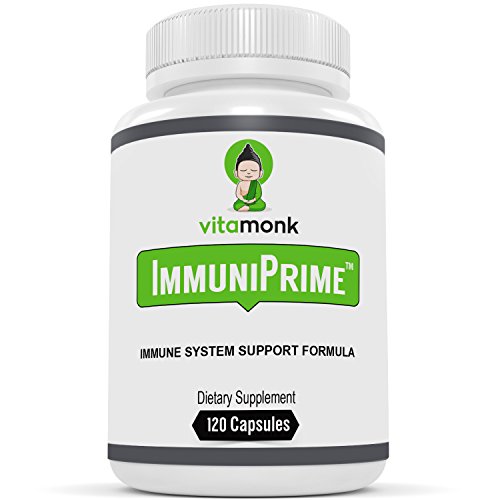 IMMUNIPRIMEâ„¢ - #1 Natural Immune Booster Supplement - by VitaMonk - High Dose Blend Of Natural Herbs Proven To Support Your Immune System - 120 Capsules - Immunity Supplements Supporting Defense