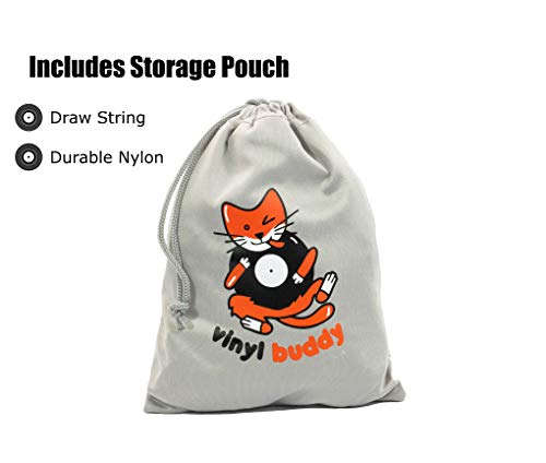 Vinyl Buddy - Premium 5 Piece Record Cleaner Kit Includes: Velvet Brush - Microfiber Brush - Stylus Brush - LUX Cleaning Liquid & Storage Pouch - Rejuvenate and Revive Your Vinyl