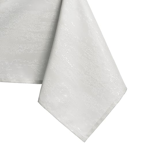 AmeliaHome Water-repellent Lotus Effect Polyester Tablecloth Ecru Vesta 110 x 200 cm