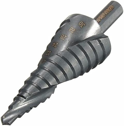 6-30mm HSS Nitrogen Coated Spiral Grooved Step Drill Bit