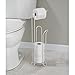 iDesign Classico Metal Free Standing Toilet Paper Tissue Holder, Cannister for Kids', Guest, Master, Office Bathroom, 6.5