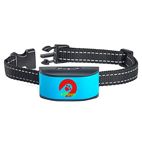 All4pup Bark Collar – Rechargeable Dog Anti Bark Collar for Small to Medium Dogs – Bonus Collar for Smaller Dogs-No Shock, Humane and Safe – Adjustable – Rainproof – Dog Training Device – 7 Levels