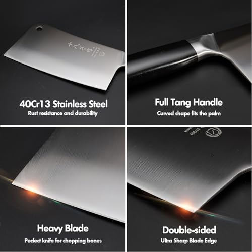 SHI BA ZI ZUO Steak Knife Chef Knife (Silver-SL2136-A)