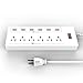 Stalion Surge Protector Power Strip Socket 900 Joule with 6-USB Charging Ports & 6-Outlets Universal for Home & Office (6-Foot Cord-White)