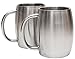 Stainless Steel Coffee Beer Tea Mugs - 14 Oz Double Walled Insulated - Set of 2 Avito - Best Value - BPA Free Healthy Choice - Shatterproof