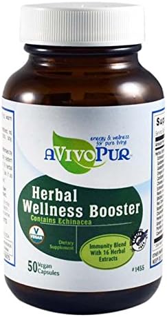 aVivoPur Herbal Wellness Booster, with Echinacea, plus Herbs, Botanicals and Vitamin C in our exclusive Natural Cellular Defense Blend. Clean, Pure, and Bioavailable Wellness Formula.