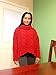 Choies Women's Acrylic Red Loose High Neck Chunky Cable Long Sleeve Sweater S