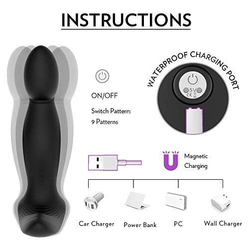 Massaggiatore-Elettrico-Wireless-Portatile-9-Modalita-di-Massaggio-Ricaricabile-USB-e-Impermeabile-al-100-Wireless-e-PortatileVibratore-Butt-PluG-anale-Vibrante-Prtte-Mggtre