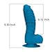 LZYAA Realistic Dildo, Liquid Silicone Material No Any Smell Adult Sex Toys Penis, Strong Suction Cup for Hand-Free 2 Balls G-Spot Vaginal Discreet Package(Blue)