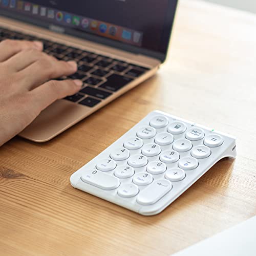 SANWA Bluetooth Numeric Keypad, Rechargeable Wireless Ten Key Number