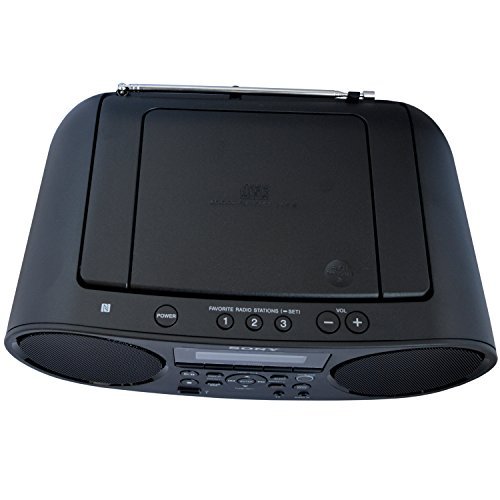 Sony Stereo NFC Technology CD/Cassette Combo Boombox Home Audio Radio Am/Fm Tuner, Black