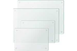 Murrey Home Glass Cutting Board for Kitchen Counter Protector, Tempered Glass Chopping Boards Dishwasher Safe, Small Clear Co