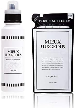 Amazon ミューラグジャス 柔軟剤白1本 柔軟剤詰め替え用タイプ Mieux Luxgeous R 液体柔軟剤