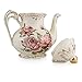 Rose Pattern Ceramic Tea Pot, STARVAST Vintage Floral Pottery Teapot Ivory 28oz Large Porcelain Decorative Teapot, Gifts or Collections Idea (Capacity: 800 mL)