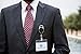 Retractable Badge Holder & Reel | for ID Cards, Keys, Lanyards, Self Retracting, Carabiner Clip On | Black by Blue Shoe Guys | 5-Pack