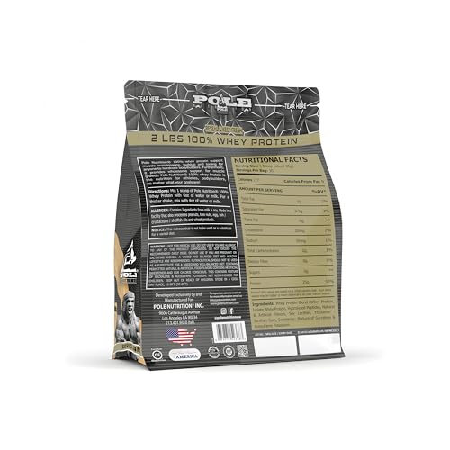 Pole Nutrition Whey Protein | Lean Muscle Shake | High Protein, Zero Sugar | (907g) | Supports Recovery & Muscle Growth (2 LBS, COOKIE & CREAM)