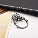 DALARAN Skull Ring Gothic Style Hip Hop Punk Rings for Women Men Size 8 Friend's Gift