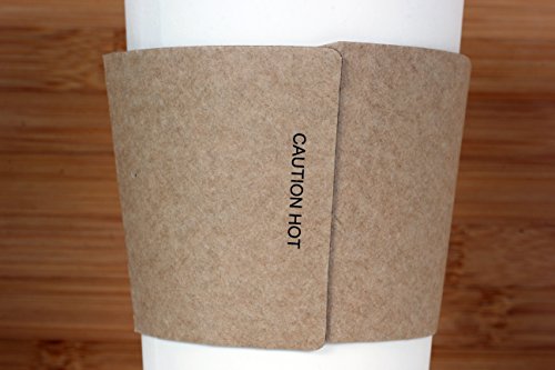 CucinaPrime Disposable Kraft Coffee Sleeves for Hot Cups, 500 Counts