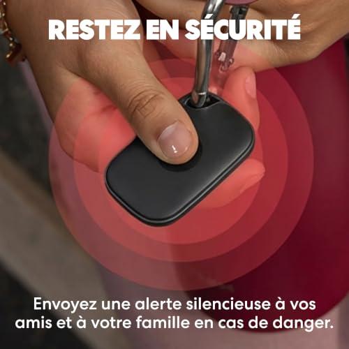 Tile Pro - Tracker Bluetooth Puissant, détecteur de clés et localisateur d'objets pour clés, Sacs & Autres. Compatible avec iOS & Android. Tracker de téléphone. Lot de 1 (Noir)