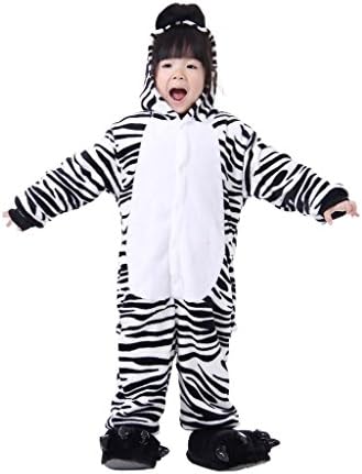 Shorven Boys Girls Pajamas Costume Animal Hoodie Onesies Small Zebra