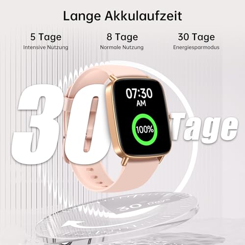 Women's Smartwatch, 1.85 Inch Smart Watch with Phone Function, Fitness Watch with Heart Rate Monitor, Sleep Monitor, SpO2, 110 Sports Modes, Fitness Tracker, IP68 Waterproof Pedometer, Sports Watch for Samsung/iOS/Android