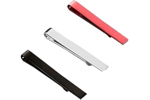 MHEIJO Tie Clip, Tie Clips for Men, Tie Bar, Tie Bars for Men, Tie Clips for Men Unique, Mens Tie Clip Silver, Tie Tack Pins for Men, Shirt Ties Clips for Women, Mens Suit Tie Accessories for Men Boys Dad