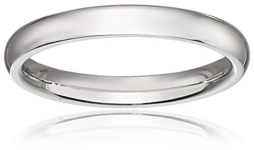 Standard Comfort-Fit Platinum Band, 3mm, Size 7