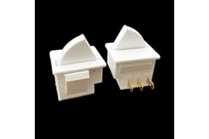 DSkoiph 2Pcs Refrigerator Door Light Switch Compatible for GE Whirlpool, Maytag, Admiral, Amana, Kenmore, KitchenAid, Magic Chef Freezer Momentary Fridge Switch (3Pin)