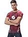 Red Plume Men's Compression Tight Fitness Shirt, Lightning Armor Sports T-Shirt (L, Red)