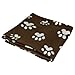 Evelots Fleece Pet Blanket, Brown/White, 60x40