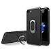 Qwinout iPhone X Case Cover Protection Magnetic Ring Case Shock-Absorption with Ring Scrub Minimalistic Style Surface Slim TPU Phone Case Phone Holder (Black)