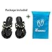 TENGYUFLY Womens Rivets Bowtie Flip Flops Jelly Thong Sandal, Black, Size 8.0