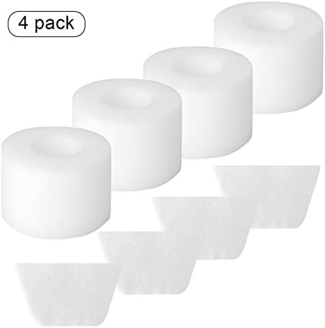 4 Pack Foam &amp; Felt Filters for Shark IONFlex DuoClean Cordless Vacuums IC205 IC205CCO IF200 IF200W IF201 IF202 IF203Q IF205 IF251 IF252 IR100 IR101 IR70 Replace XPREMF100