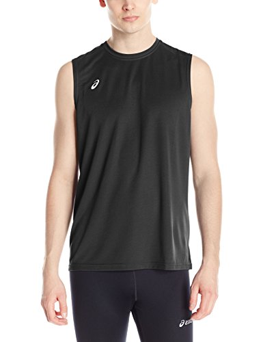 ASICS Mens Circuit 8 Warm-Up Sleeveless, Black, X-Large