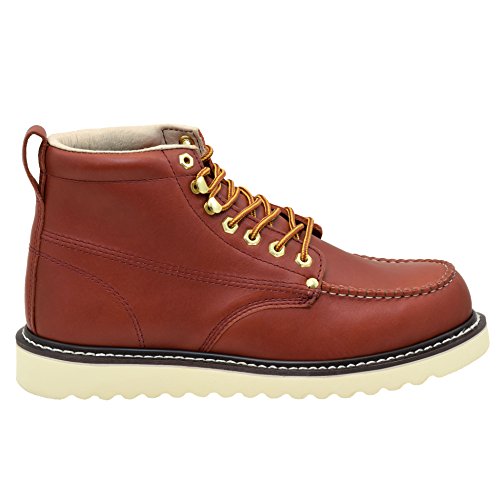 image for Golden Fox Oil Full Grain Leather Moc Toe Light Weight Work Boots For 