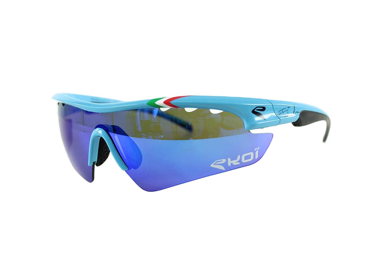 EKOI Multistrata Aru Blue Cycling Sunglasses - REVO Blue Lens